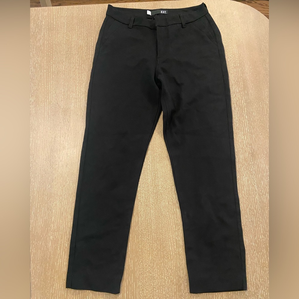 Kut from the Kloth Nina High-Rise Straight Leg Black Dress Pants Womens Size 6